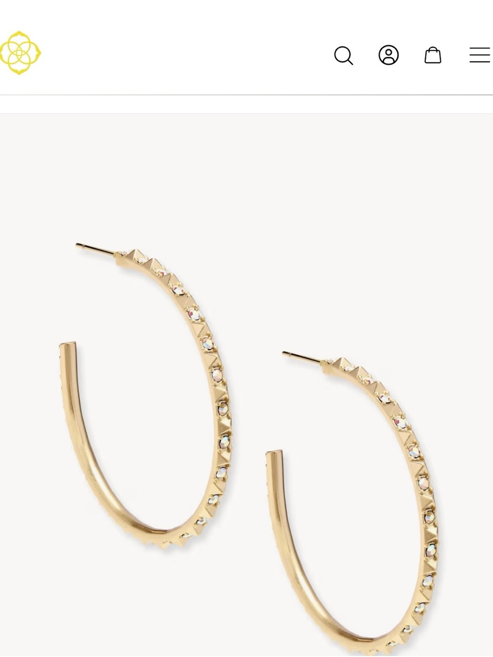 KENDRA SCOTT Veronica Hoop Earrings in Gold